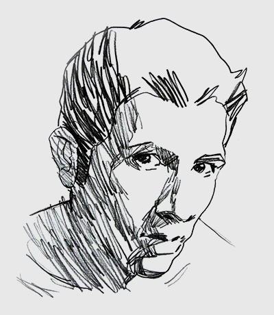 سلف‌پرتره استاد محمدعلی فرخ‌نژاد
